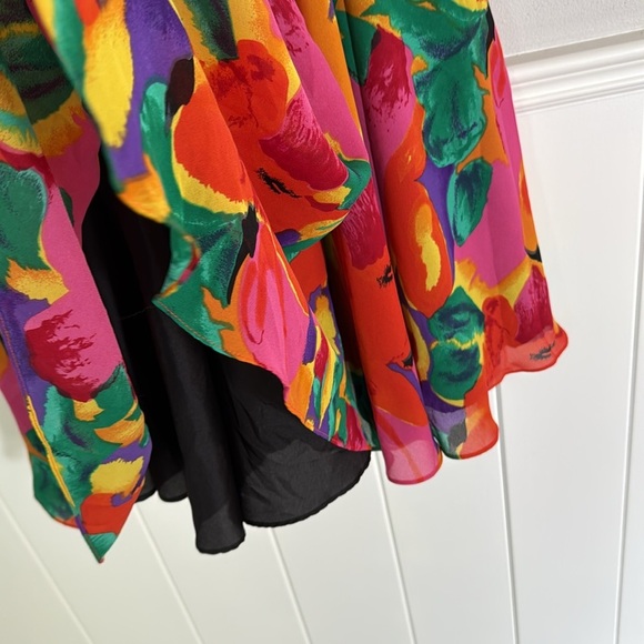 Vintage Mr Edward full Vibrant Floral Sleeveless Dress - Picture 5 of 9